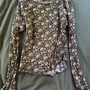 NATURAL LIFE Floral Long Sleeve Top